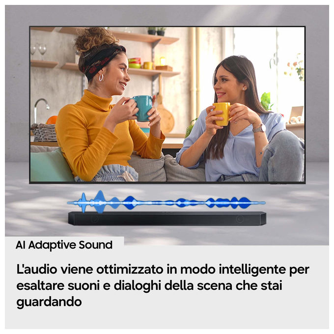 Samsung HW-Q600H-XC Soundbar 3.1.2 Canali 320W Dolby Atmos Wireless Q-Symphony Subwoofer Wireless colore Nero Titanio