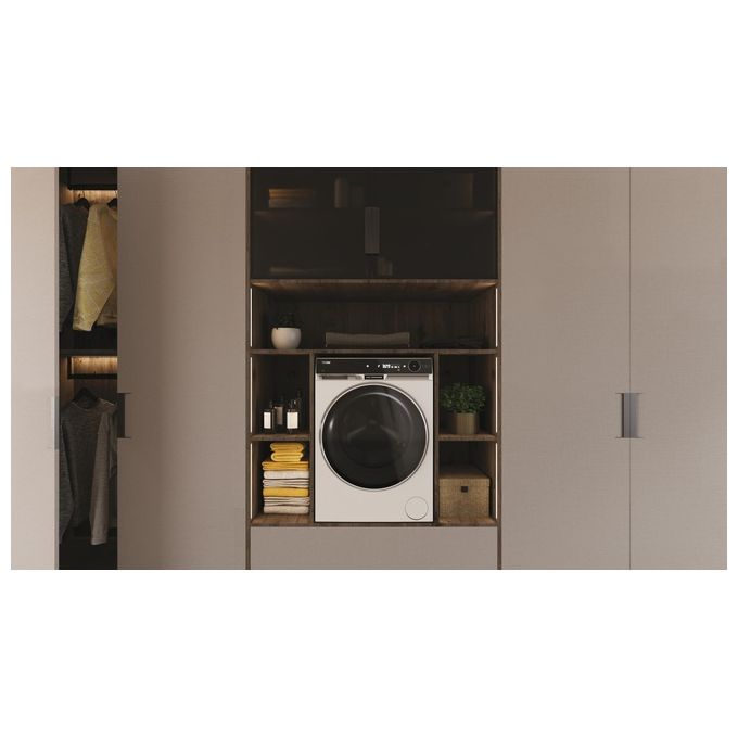 Haier HWD120BD16397EUS X Serie 11 Lavasciuga Frontale 12-7 Kg 1600 rpm Classe A Pompa di Calore Wi-Fi AutoDose Vapore (85x60x66 cm) colore Bianco