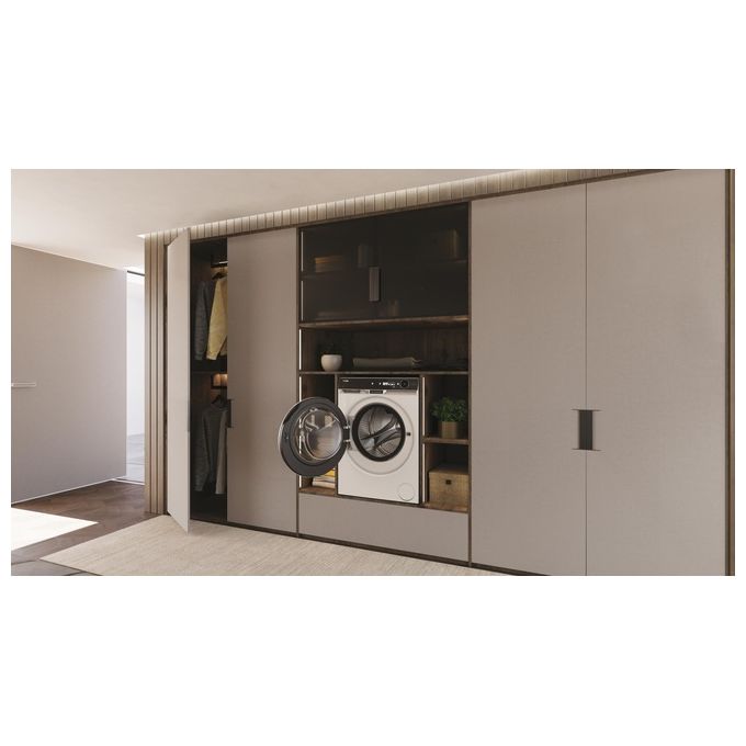 Haier HWD120BD16397EUS X Serie 11 Lavasciuga Frontale 12-7 Kg 1600 rpm Classe A Pompa di Calore Wi-Fi AutoDose Vapore (85x60x66 cm) colore Bianco