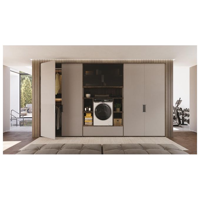 Haier HWD120BD16397EUS X Serie 11 Lavasciuga Frontale 12-7 Kg 1600 rpm Classe A Pompa di Calore Wi-Fi AutoDose Vapore (85x60x66 cm) colore Bianco