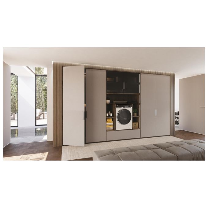 Haier HWD120BD16397EUS X Serie 11 Lavasciuga Frontale 12-7 Kg 1600 rpm Classe A Pompa di Calore Wi-Fi AutoDose Vapore (85x60x66 cm) colore Bianco
