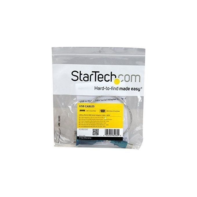 StarTech Cavo adattatore seriale USB a RS232 DB9 1 porta - M-M