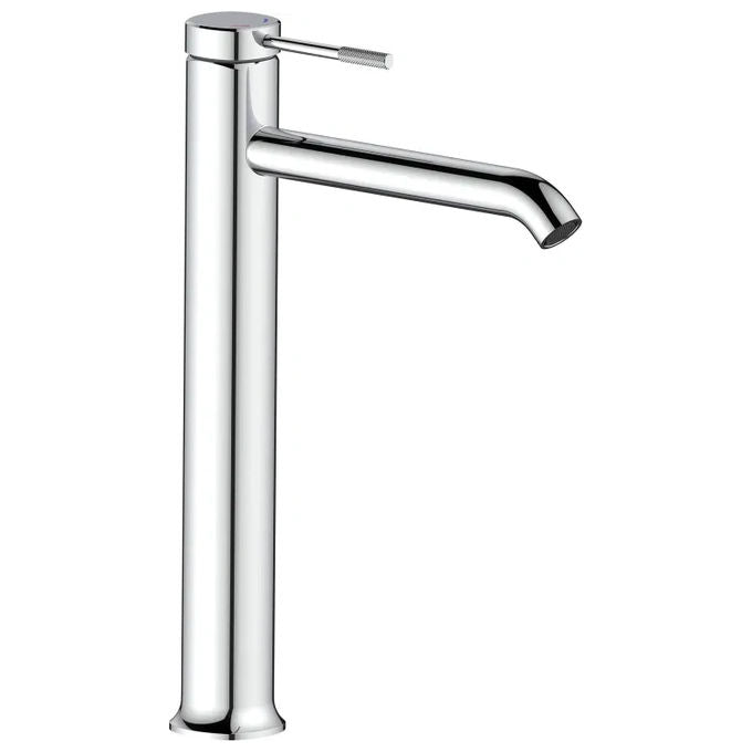 IDRO BRIC SCARUB1137CR Riviera Miscelatore Lavabo Monocomando Alto in Ottone con Finitura Cromata e Leva in Metallo colore Cromo