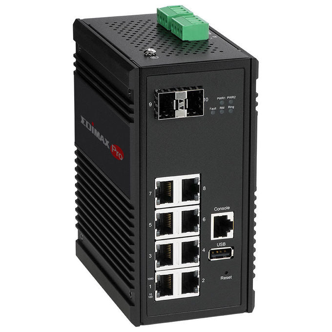 Edimax, Switch di Rete Gestito Gigabit Ethernet IGS-5208, Nero