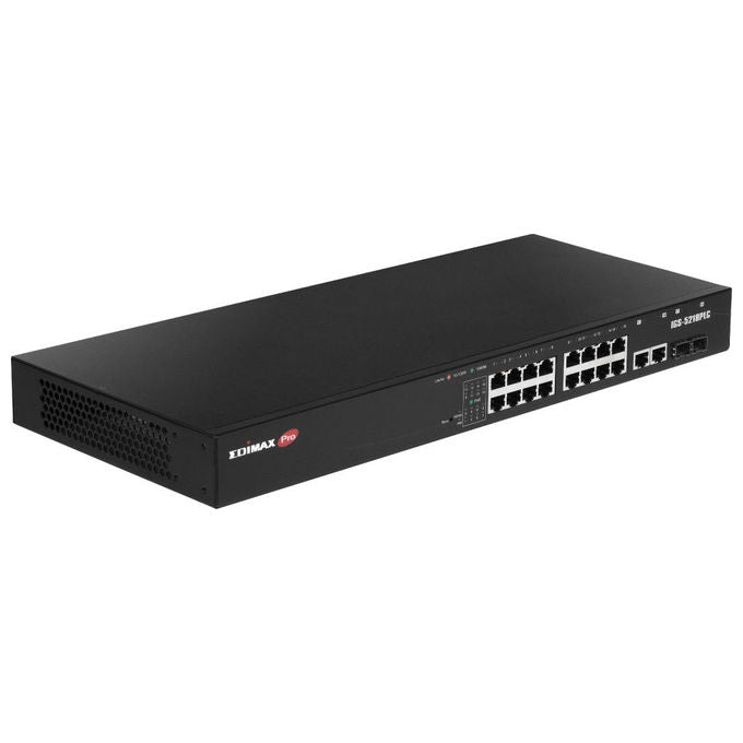 Edimax Switch Gigabit PoE+ Smart Industriale 18 Porte Montabile su Rack