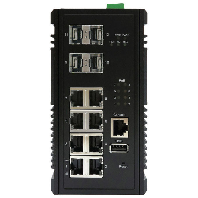 Edimax, Switch di Rete Gestito, Gigabit Ethernet PoE, 8 porte RJ-45, Nero, IGS-5408P
