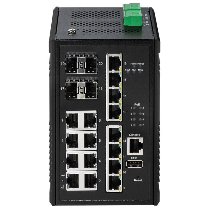 Edimax IGS-5416P Switch di Rete Gestito Gigabit PoE 20 Porte 8 PoE