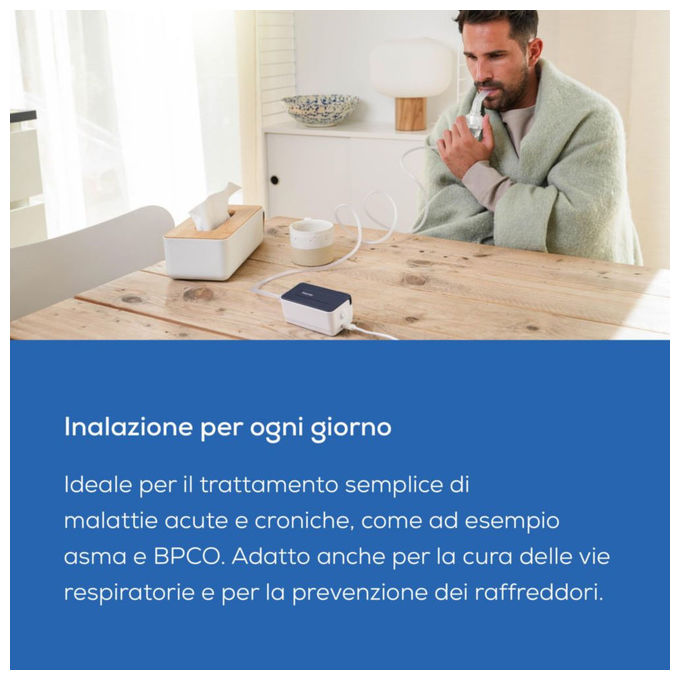 Beurer IH15 Aerosol a Compressore DC Nebulizzatore vie respiratorie superiori e inferiori 55 dB con accessori