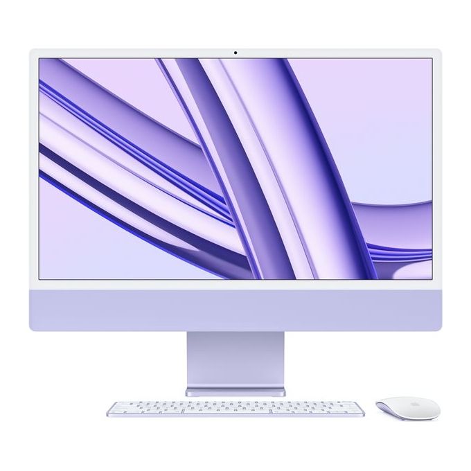 Apple iMac 24'' Purple-M3 8C CPU 10C GPU-24GB-SSD 2TB-MK-TID-NUMDE-MMMT-Gigabit Ethernet-NO Software