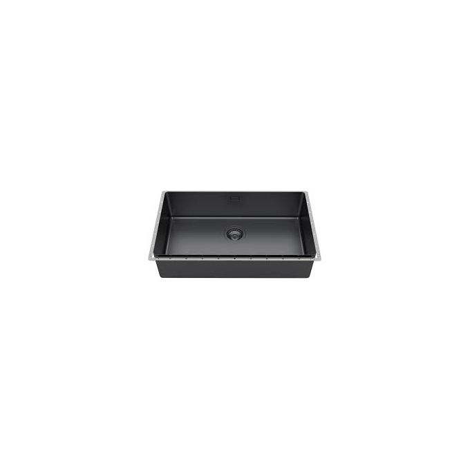 Foster 4157016 Phantom Edge Lavello 1 vasca Acciaio Inossidabile AISI304 AISI316 PVD Gun Metal con Bordo Zero Edge per Installazione Sottopiano (75.2x75.2x19 cm) colore Gun Metal