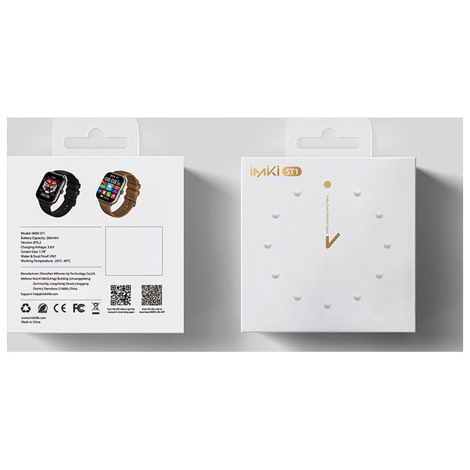 Imiki, Smartwatch ST1, Display IPS 1.78'', Cardiofrequenzimetro, Metallizzato Scuro