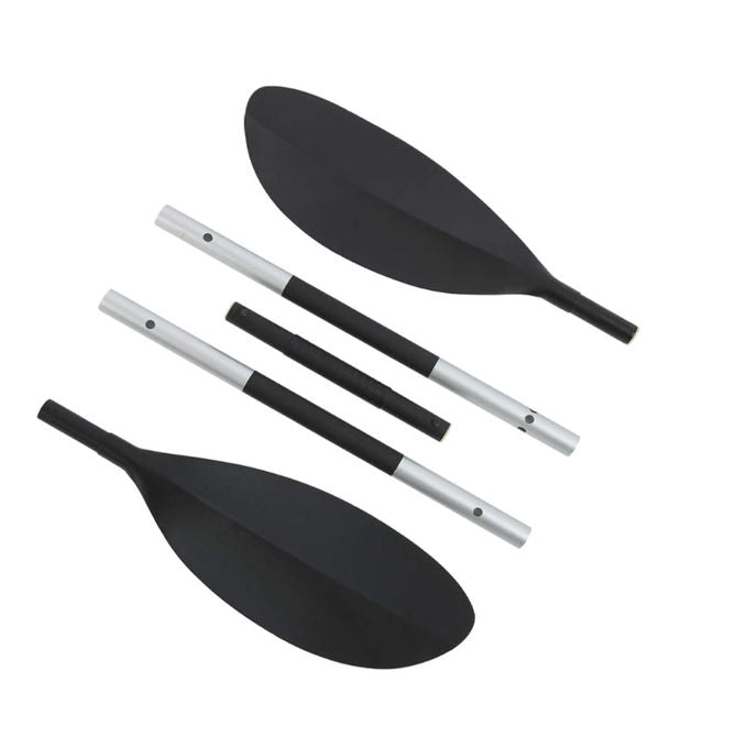 Intex 69629 Pagaia in Alluminio per Kayak 3 pezzi regolabile 218 cm lama a cucchiaio colore Nero