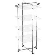 Colombo ST194-4CPF Alpina Stendibiancheria Verticale a Torre 40m con Ruote Portagrucce Ribaltabile colore Nero