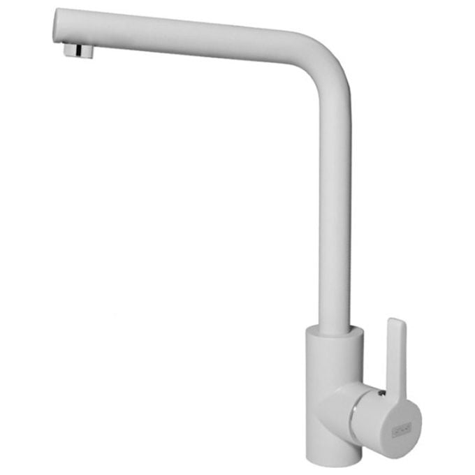 Elleci MGKS0168 Shell S01 Miscelatore Monocomando Cucina Canna Alta Beccuccio Estraibile Granitek colore Bianco