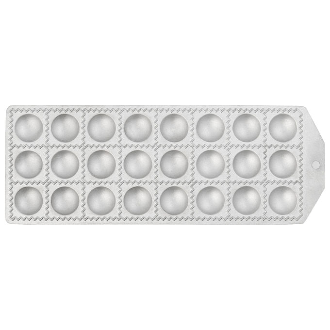 Imperia 7320 RavioChef Stampo per Ravioli Tondo 24 Ravioli Alluminio Anodizzato con Mattarello