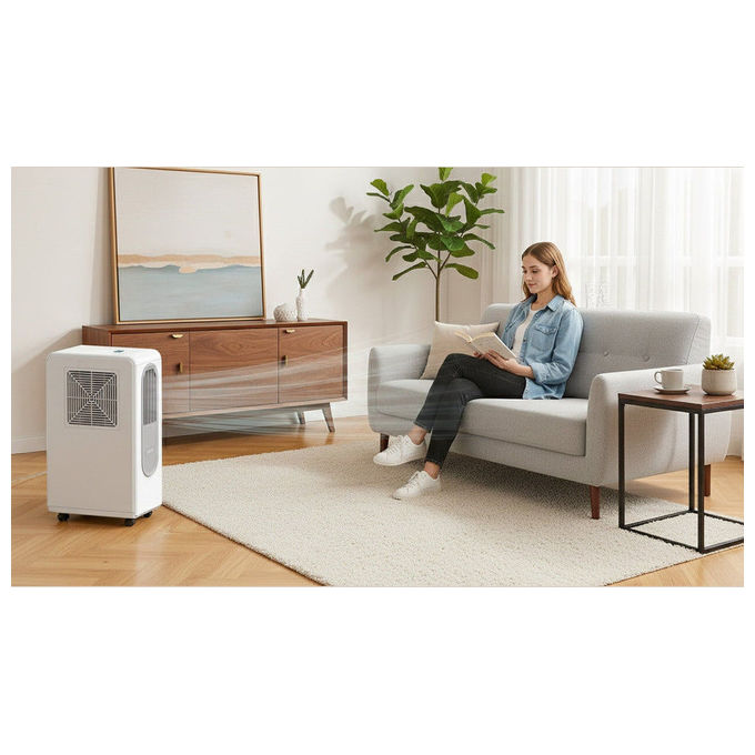 Bimar INB-CP018 Condizionatore portatile 1800 BTU 3 Funzioni Raffreddamento Ventilazione Deumidificazione Telecomando Timer 24h colore Bianco