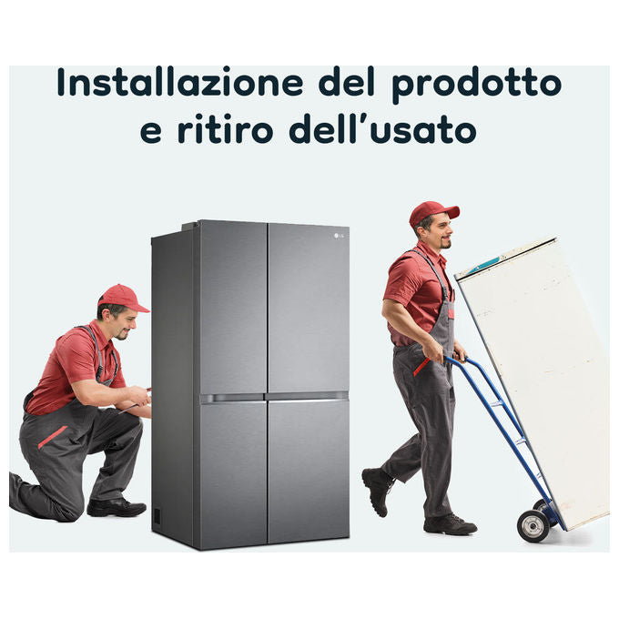 LG GSLV90PZAD Frigorifero Side by Side 635 L 179 cm Classe D 35 dB Total No Frost Wi-Fi Dispenser UVnano colore Inox