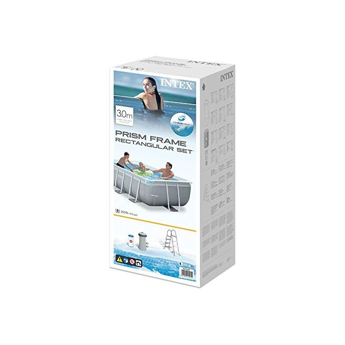 Intex Piscina 26784 Prisma Metal Frame Rettangolare Filtro A1 300X175X80