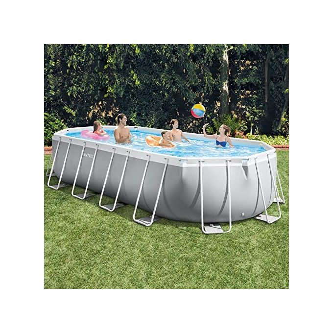 Intex Piscina 26798 Prisma Metal Frame Ovale con Filtro A3, dimensioni 610x305x122 cm