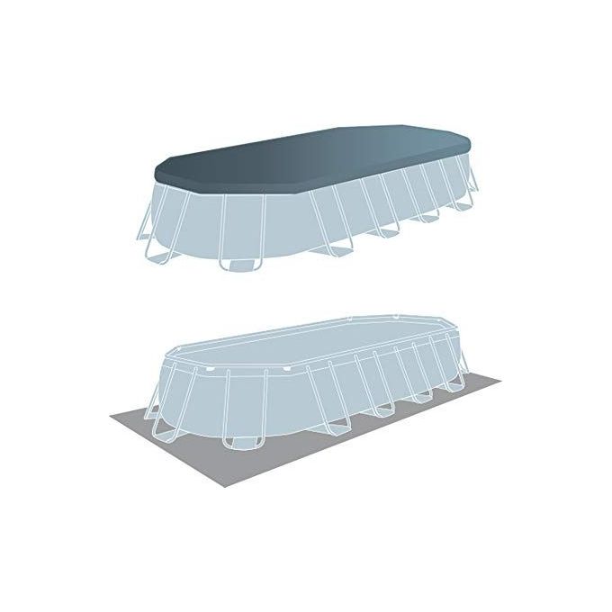 Intex Piscina 26798 Prisma Metal Frame Ovale con Filtro A3, dimensioni 610x305x122 cm