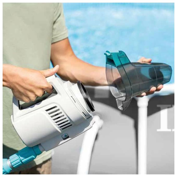 Intex 28628 Aspirapolvere Vacuum Ricaricabile ZR200 per Piscine e Spa con Asta 280 cm e Due Teste Aspiratrici ZR200 Tutte le piscine
