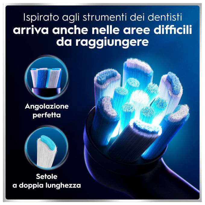 Oral-B IOM6D.3BCE6.B FBNLSENOR BK-PK Box PTHBR iO6 Spazzolino elettrico Rotante-oscillante 5 modalita' Timer 2 minuti e 30 secondi Display interattivo Bluetooth colore Nero-Rosa