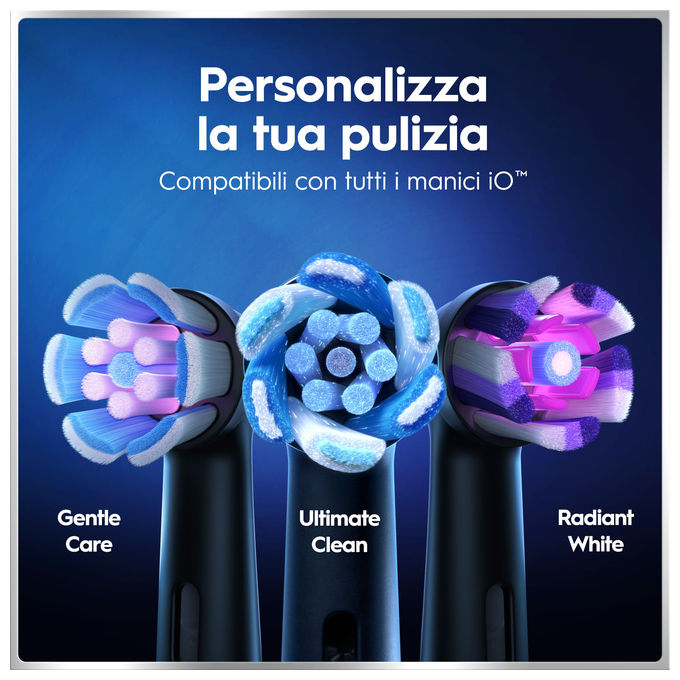 Oral-B IOM6D.3BCE6.B FBNLSENOR BK-PK Box PTHBR iO6 Spazzolino elettrico Rotante-oscillante 5 modalita' Timer 2 minuti e 30 secondi Display interattivo Bluetooth colore Nero-Rosa