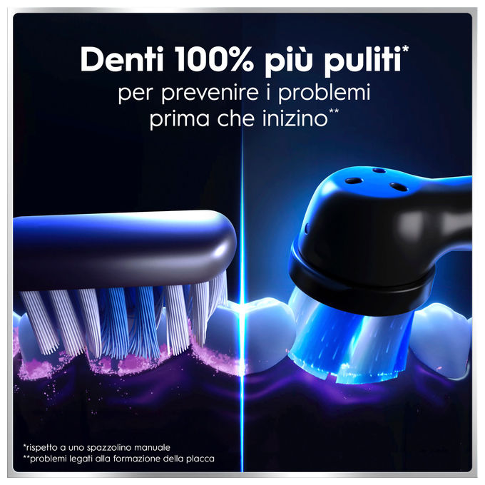 Oral-B IOM6D.3BCE6.B FBNLSENOR BK-PK Box PTHBR iO6 Spazzolino elettrico Rotante-oscillante 5 modalita' Timer 2 minuti e 30 secondi Display interattivo Bluetooth colore Nero-Rosa
