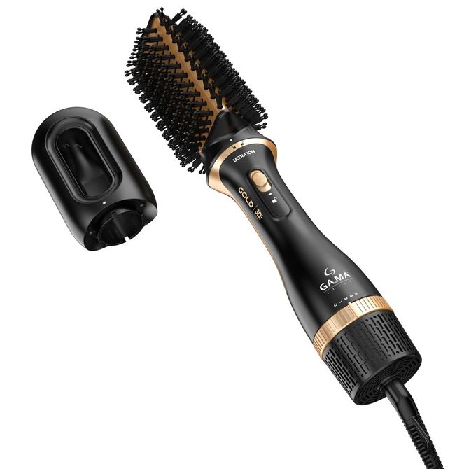 Ga.Ma, Modellatore Capelli iOn 2in1, Nero e Oro, Funzione Ionizzante