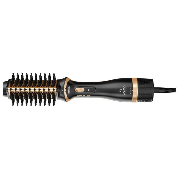 Ga.Ma, Modellatore Capelli iOn 2in1, Nero e Oro, Funzione Ionizzante
