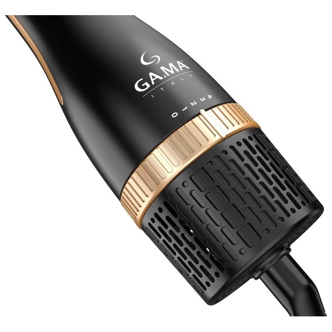 Ga.Ma, Modellatore Capelli iOn 2in1, Nero e Oro, Funzione Ionizzante