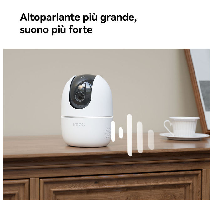 Imou, Telecamera Wi-Fi A1 Pro, 3MP 2K, Pan-Tilt, Rilevamento Persone e Suoni