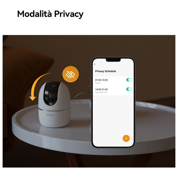 Imou, Telecamera Wi-Fi A1 Pro, 3MP 2K, Pan-Tilt, Rilevamento Persone e Suoni