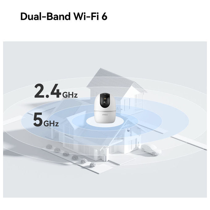 Imou, Telecamera Wi-Fi A1 Pro, 3MP 2K, Pan-Tilt, Rilevamento Persone e Suoni