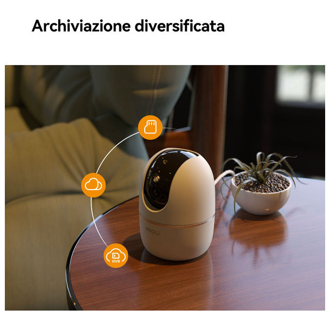 Imou, Telecamera Wi-Fi A1 Pro, 3MP 2K, Pan-Tilt, Rilevamento Persone e Suoni