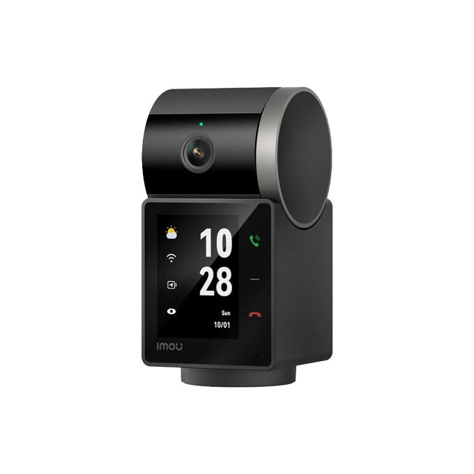 Imou IPC-S2VBP-5M0WR-IMOU Rex VT Pro Telecamera IP da interno Wi-Fi Pan Tilt 5MP 3K IR 20m schermo 2.4'' audio bidirezionale AI colore Nero