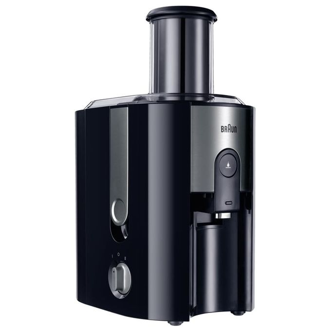 Braun MULTIQUICK5 Centrifuga J500 con Sistema di CENTRIFUGAZIONE RAPIDA in 15 secondi Ampio Accesso da 75mm Vaschetta per polpa 2L; Sistema Antigoccia Sistema di Sicurezza a 4 Vie FILTRO IN ACCIAIO