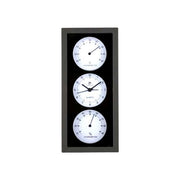 Lowell JA7071NB Orologio da Parete o da Appoggio con Sveglia Termometro e Igrometro 12 x 26 cm colore Nero-Bianco o Grigio