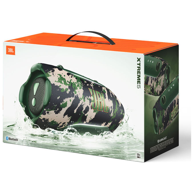 JBL JBLXTREME5SQUAD Xtreme 5 Altoparlante Bluetooth portatile 130 W IP68 Powerbank Auracast colore Camouflage