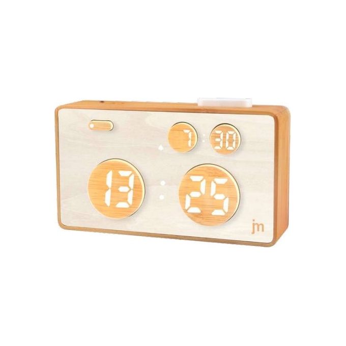 Lowell JD9532 Sveglia Digitale Natural Sound Snooze Regolabile Display Luminosita' Automatica colore Legno