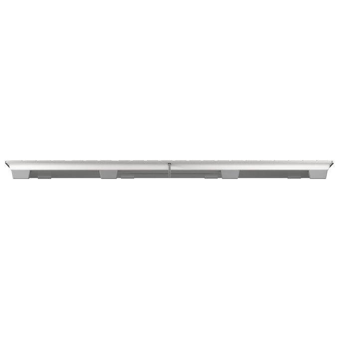 Cherry KC 6000 Slim for Mac, tastiera cablata ultrapiatta, layout QWERTY UK, USB-A, meccanismo a forbice, full-size, Bianco argento