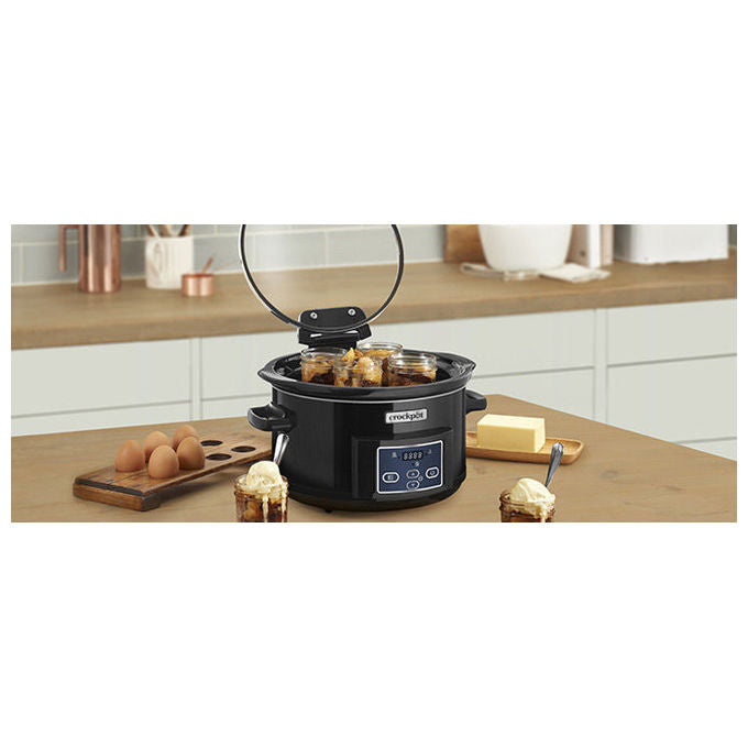 Crock-Pot JP0009 Lift and Serve Slowcooker 4,7 Litri Potenza 230W con coperchio a cerniera colore Nero