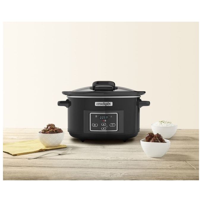Crock-Pot JP0009 Lift and Serve Slowcooker 4,7 Litri Potenza 230W con coperchio a cerniera colore Nero