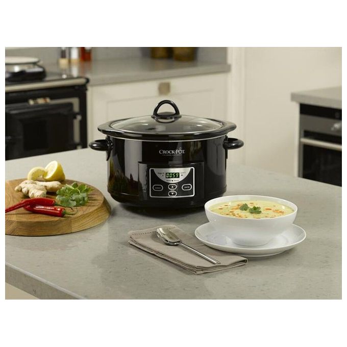 Crock-Pot JP0009 Lift and Serve Slowcooker 4,7 Litri Potenza 230W con coperchio a cerniera colore Nero