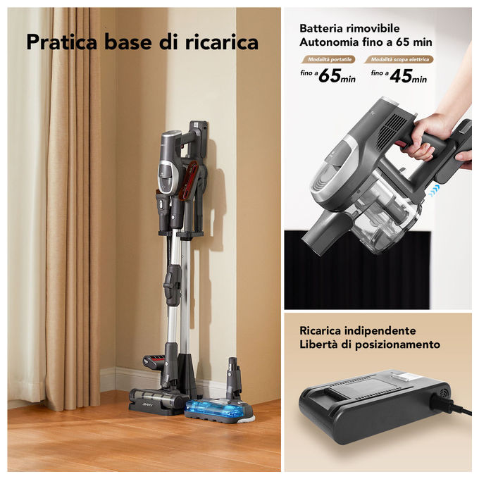 Jimmy, Aspirapolvere Senza Fili JV9 Pro Aqua, 500 W, Senza Sacchetto, Nero