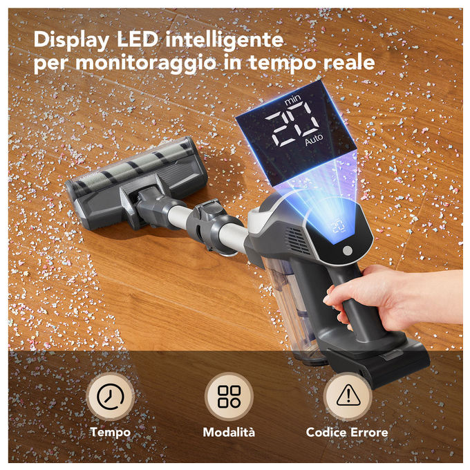 Jimmy, Aspirapolvere Senza Fili JV9 Pro Aqua, 500 W, Senza Sacchetto, Nero