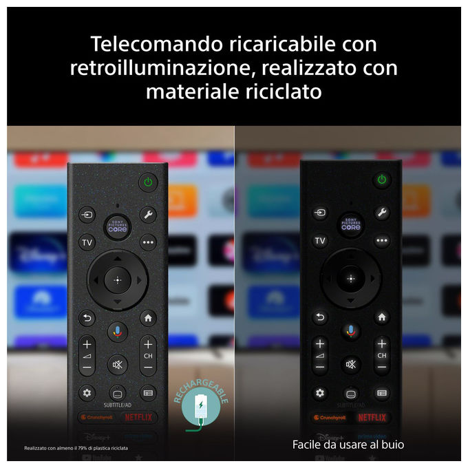 Sony K-65XR75M2 BRAVIA 7 II Smart TV 65'' True RGB LED 4K UHD 120Hz Dolby Vision Google TV colore Nero