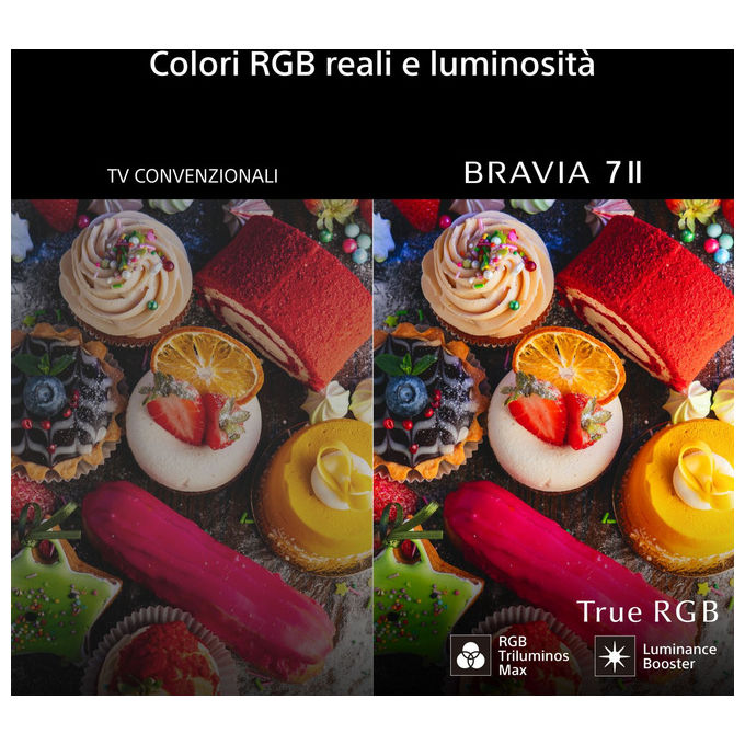 Sony K-65XR75M2 BRAVIA 7 II Smart TV 65'' True RGB LED 4K UHD 120Hz Dolby Vision Google TV colore Nero