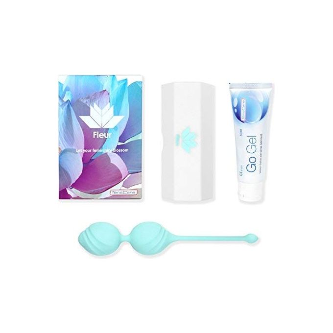 TensCare K-FLEUR Palline per Allenamento del Pavimento Pelvico in Silicone Medico con Vibrazione e Biofeedback colore Blu