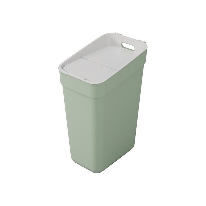 Curver 252020 Ready to Collect Pattumiera per Raccolta Differenziata 30 L Plastica Riciclata 100% Modulare con Staffa a Parete colore Grigio